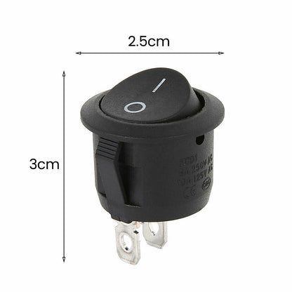 12V 24V 2 Pin Round Rocker Switch
